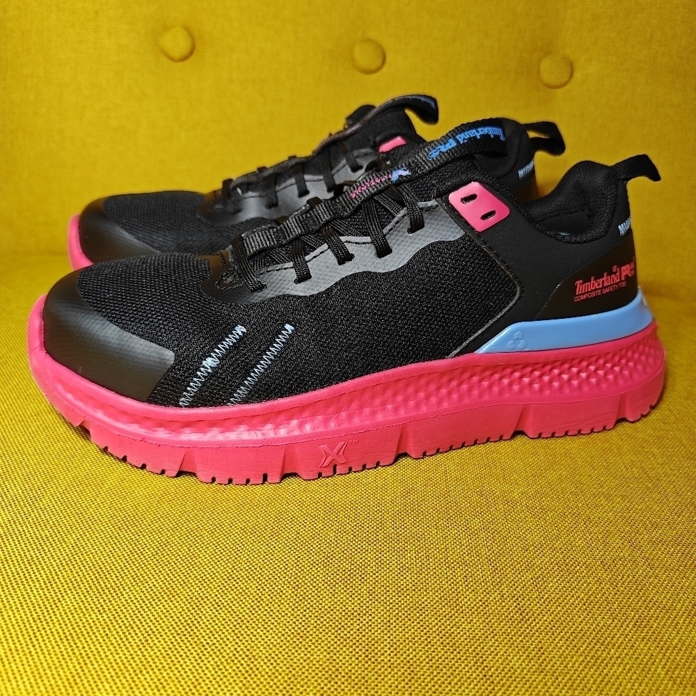LIKE NEW Timberland PRO Setra Knit Anti-Fatigue NonSlip Composite Safety Toe 6.5